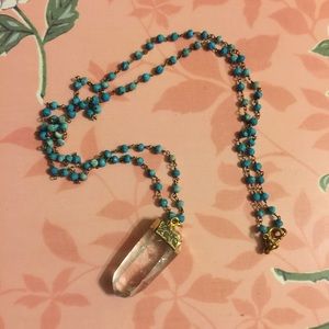 Long crystal necklace